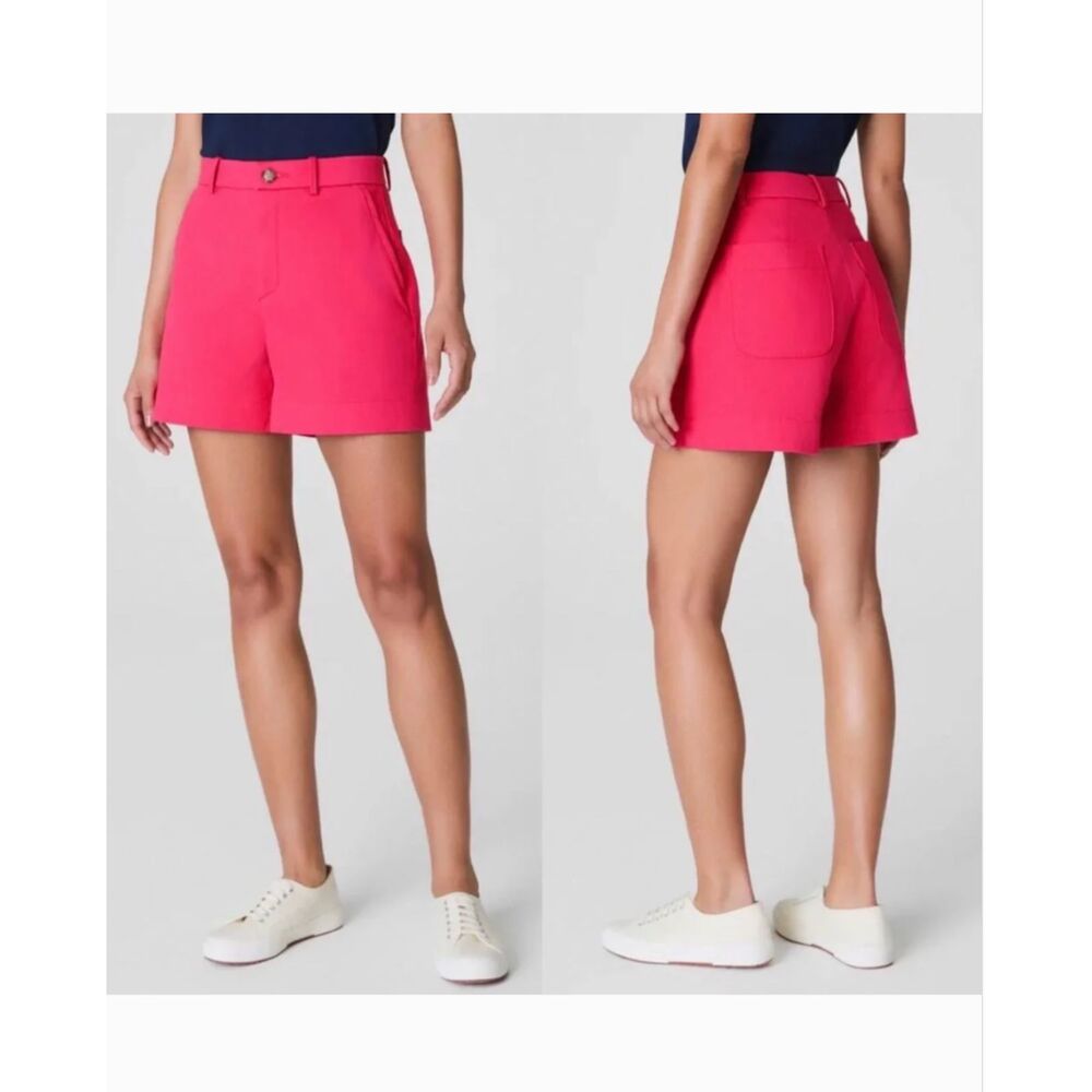 Spanx Shorts Womens Size Medium Pink Chino NEW